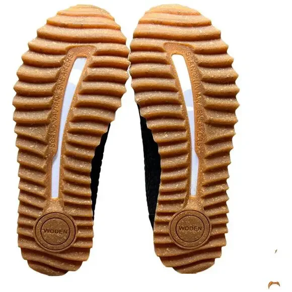 WODEN Ydun Croco II Sneaker Women Size US 5.5 Black Textured Leather Shoe *READ - Picture 13 of 16